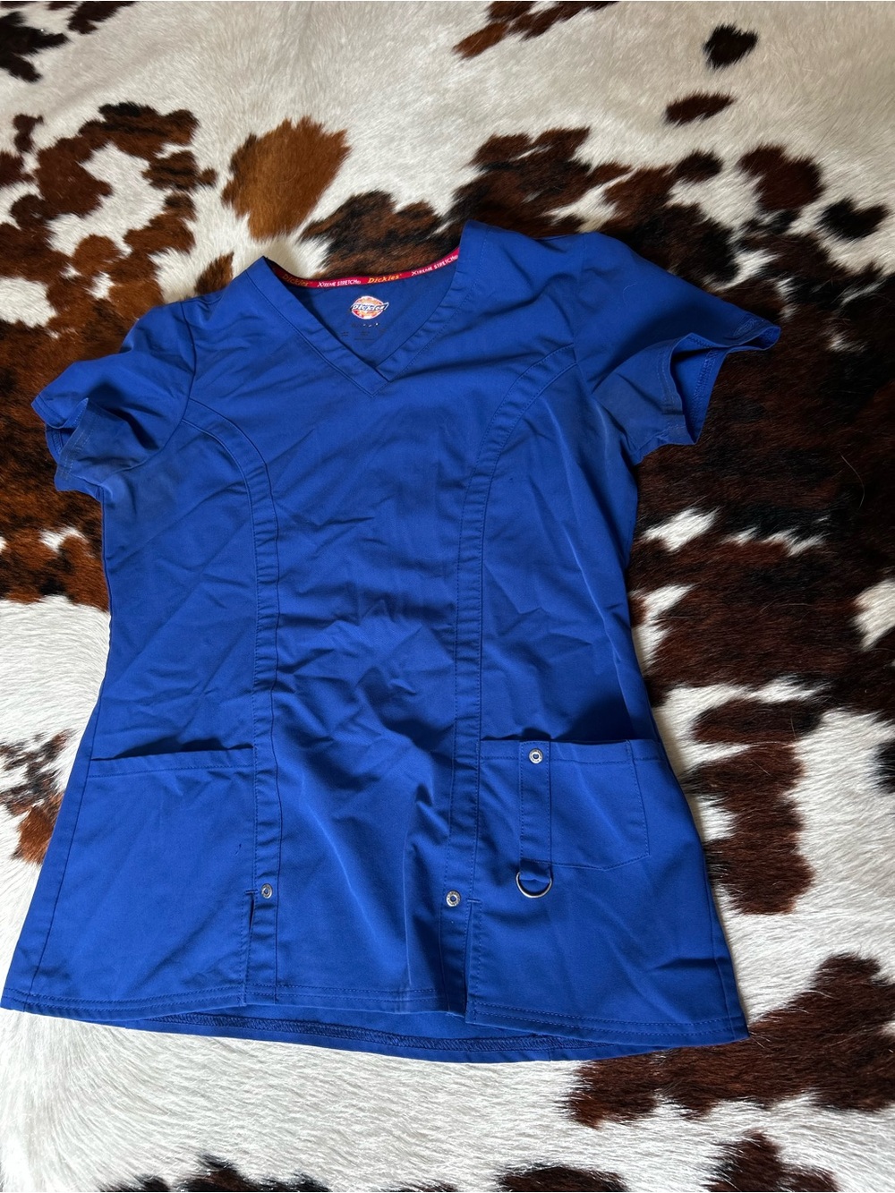 Dickies Cobalt Blue V-Neck Medical Scrub Top